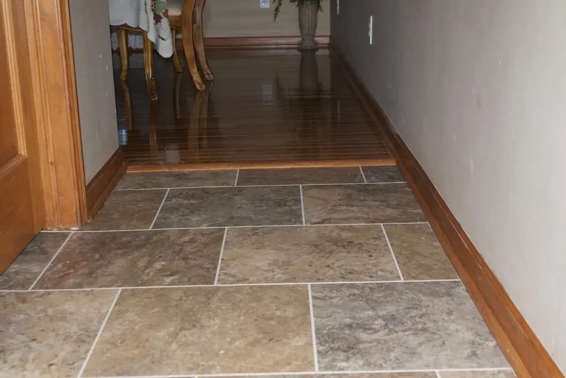 Hallway flooring after installation
